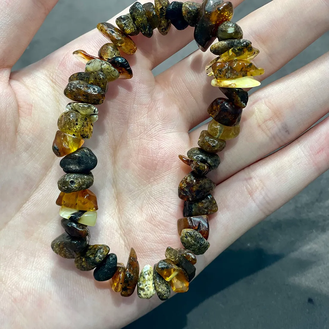 Authentic The Golden Sun Woven Thread: Natural Amber Duobao Sacred Chipped Stone Talisman