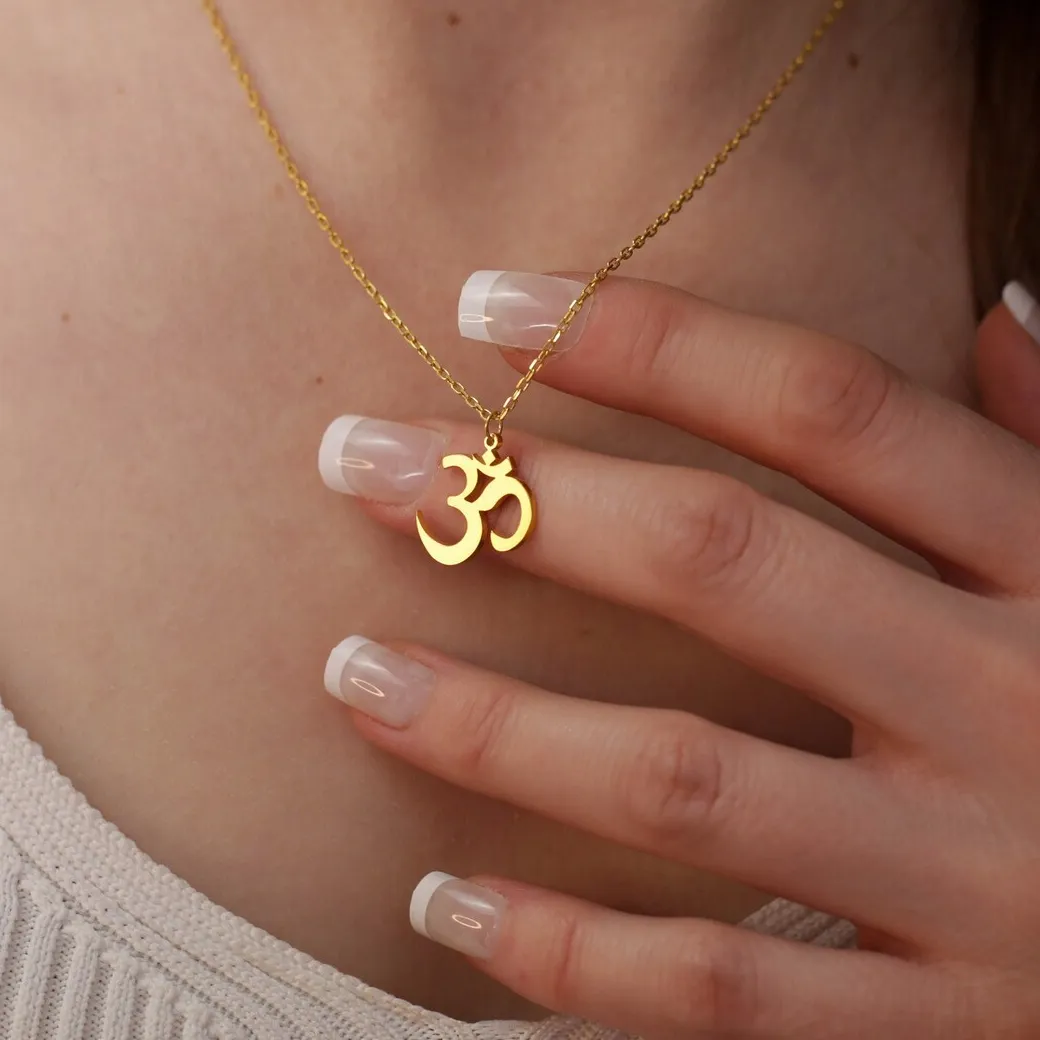 Authentic The Celestial Om: Sacred Resonance Gold-Plated Pendant