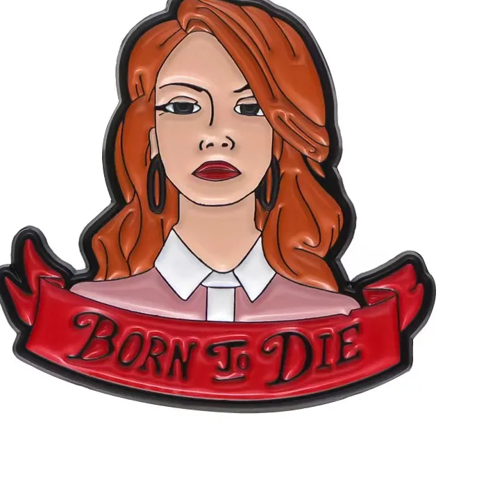 Authentic Lana Del Rey Born to Die Enamel Pin Classic Famous Singer Series Lapel Badge for Fans Concert Wearing Jewelry