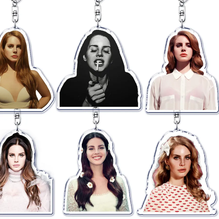 Authentic Singer Lana Del Rey Keychain For Accessories Bag Pendant Born To Die Ultraviolence Key Chain Ring Keyring Jewelry Fans