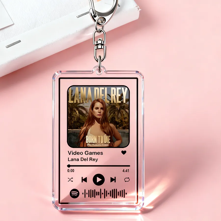 Authentic Lana Del Rey Songs Keychains Accessories Bag Young And Beautiful Video Games Brooklyn Baby Keyings Jewelry Fans
