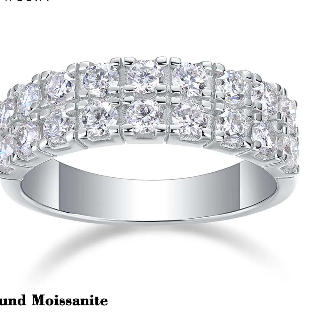 Authentic The Dual-Pathway Celestial Glow Moissanite Band