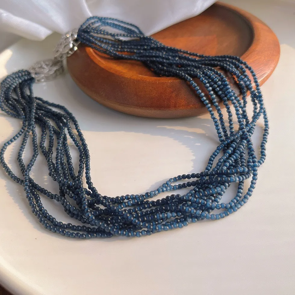 Authentic The Azure Mist Multi-Layer Opal Banquet Chain