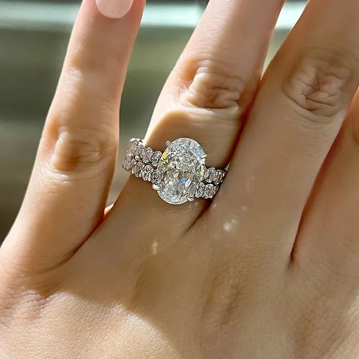 Authentic BKBK Silver Round Cut Double Row Pave Band Halo Women Rings Engagement Wedding Rings Anti-Oxidation Fashion Jewelry, Sparkly Gift for Ladies Valentine Xmas Proposal Bridal Party Daily Occasions