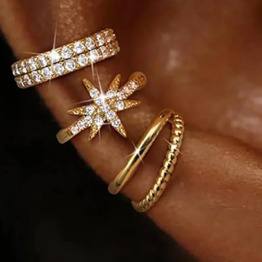 Authentic Celestial Octagram Radiance: The Sacred Geometry Ear Cuff