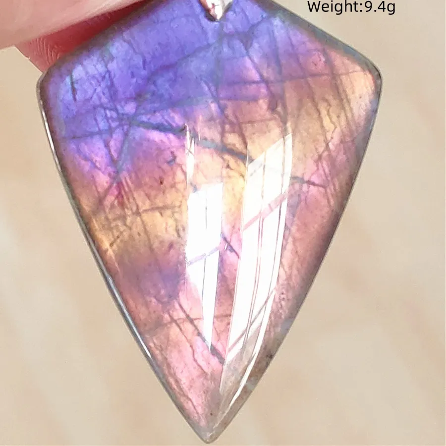 Authentic Natural Blue Light Labradorite Pendant Jewelry 69x56x10mm Rectangle Big Flash Labradorite Bead Necklace Women Men AAAAAA