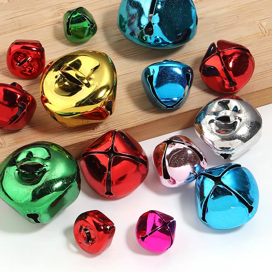 Authentic 20-30pcs/bag 15/20/25/30mm Mix Color Jingle Bells Christmas Bell Charm Beads Metal Bells For Christmas Festival Party Decoration
