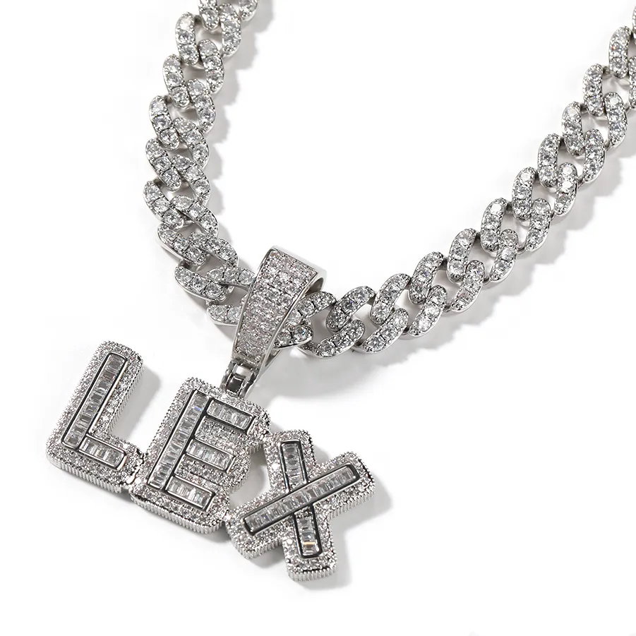 Authentic The Luminous Cipher: Custom Baguette Sigil & Cuban Link