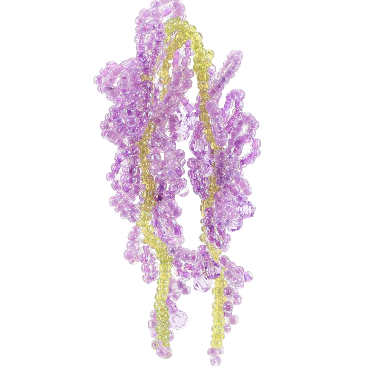 Authentic DIY Hair Accessories Wisteria Flower Tassel Clip Making Kit Realistic Floral Charm Bridal Hair Ornament for Women