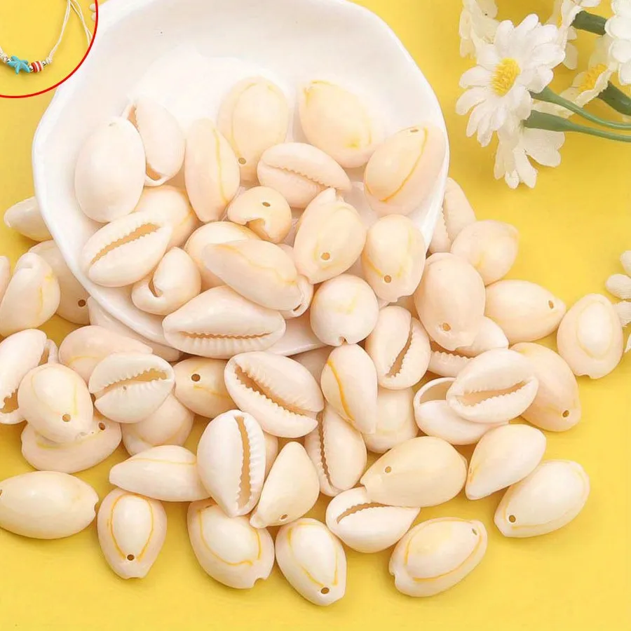 Authentic 10/30/50pcs White Shell Decorative Beads, DIY Necklacess, Earrings, Vacations, Birthday Gifts, Jewelry Decoration Accessories