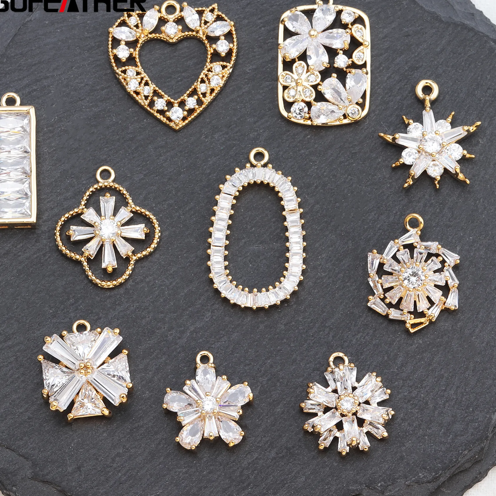 Authentic Radiant Zirconia Amulet Components for Sacred Adornment