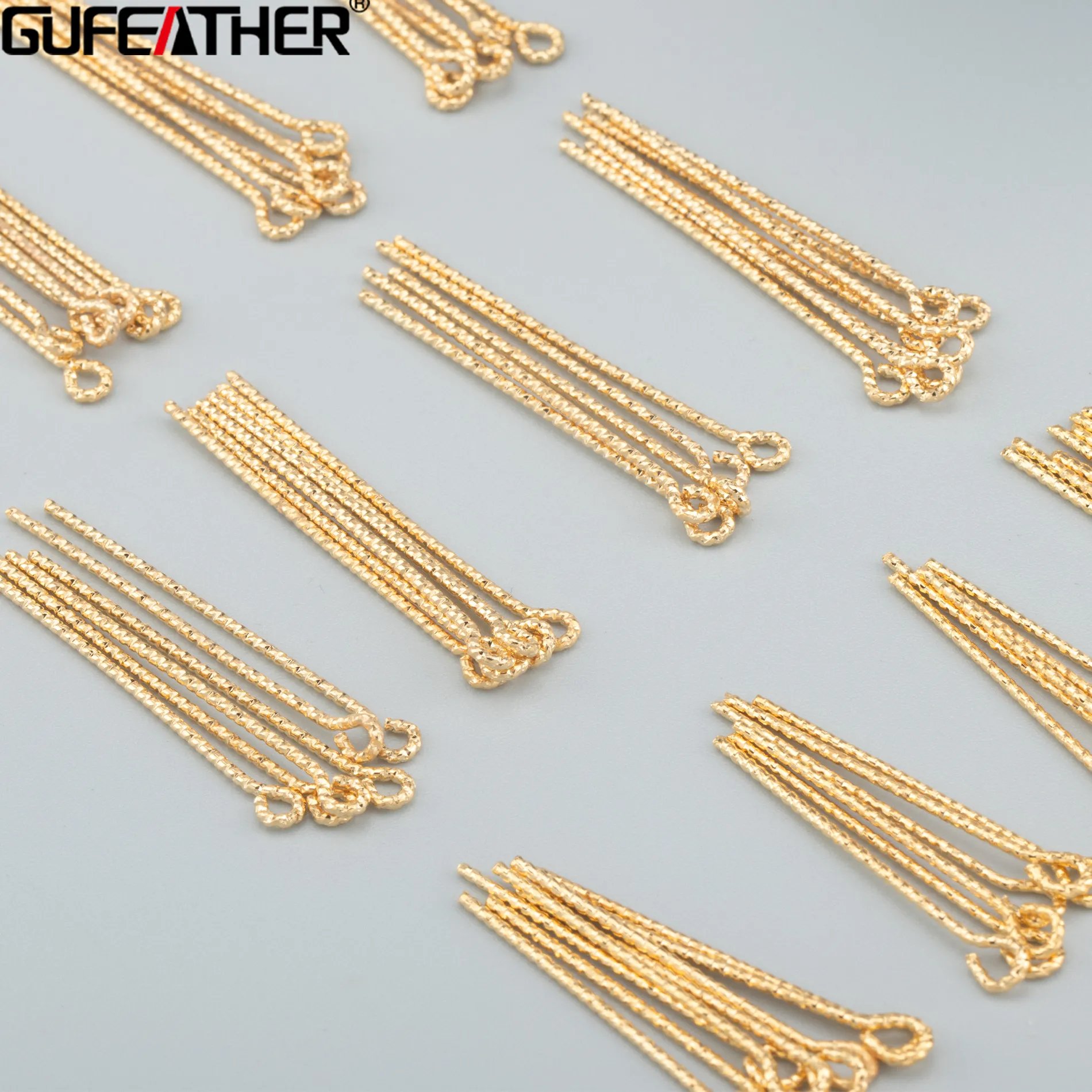 Authentic GUFEATHER M815,jewelry accessories,pass REACH,nickel free,18k gold plated,charm,diy accessories,needle,jewelry making,50pcs/lot