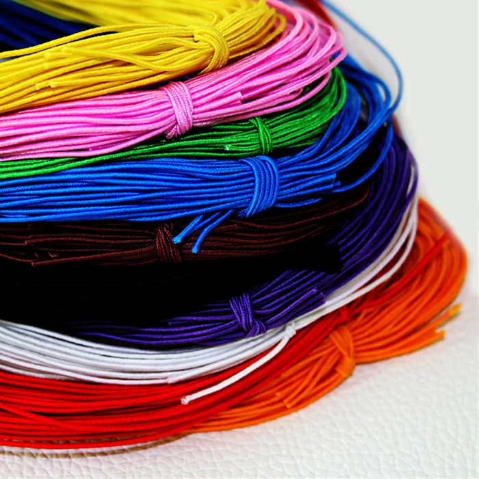 Authentic 25m 1MM String Cords Beading Elastic Band Stretch Beads String Strap Rubber Rope Line For DIY Bracelet Jewelry Making Threads