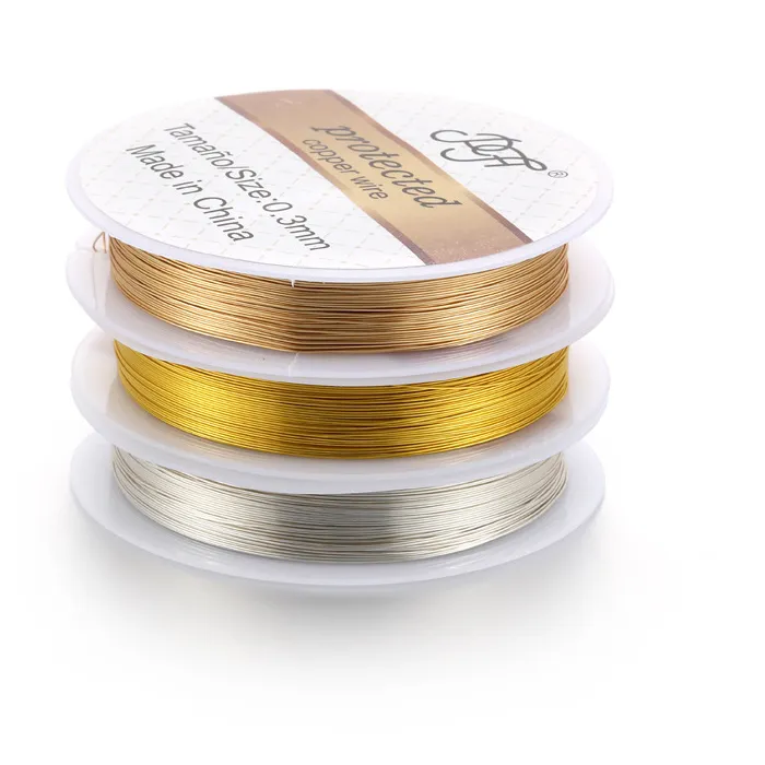 Authentic 0.2mm-1.0mm Golden Color Preserving Copper Wire Winding Wire Antioxidant Copper Wire DIY handmade Jewelry Antique Hairpin Materi