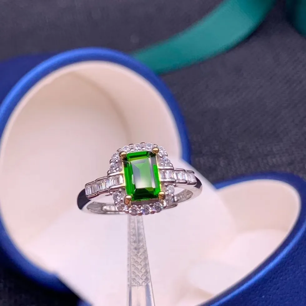Authentic The Verdant Sentinel Ring — Vintage Diopside in Sterling Silver