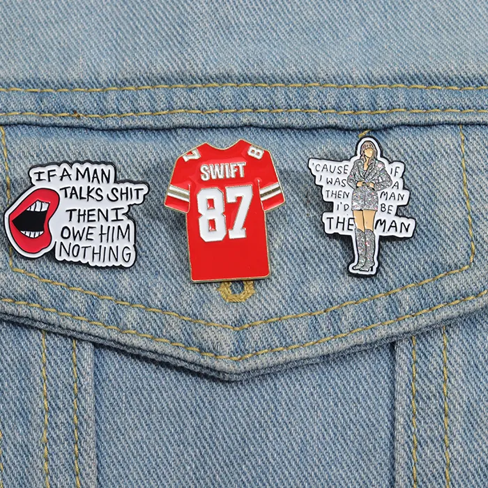 Authentic Female Singer Enamel Pins Custom SWIFT 87 Jersey Brooches Lapel Badges Funny Jewelry Gift for Fans Friends
