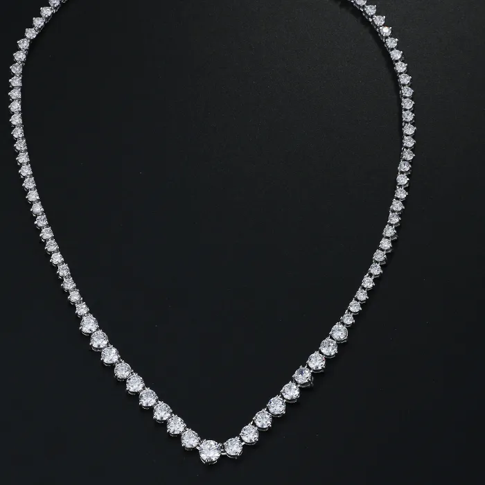 Authentic EMMAYA AAA Zircons Stunning Round CZ Crystal Necklaces and Luxury Bridal Party Jewelry For Wedding