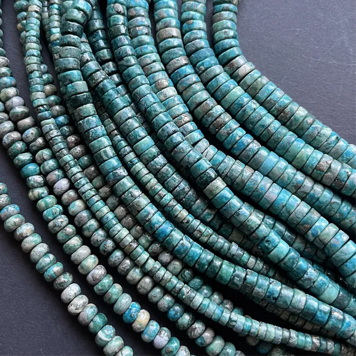 Authentic Heishi Turquoise Waters: Sacred Discs of Ancient Earth
