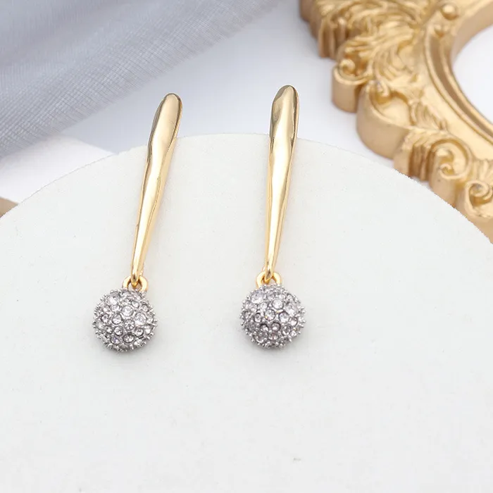 Authentic Alexis 18K Gold Filled Natural Gemstones Ear Drop Dangle For Women Personality Bold Moissanite Earrings Fine Jewelry