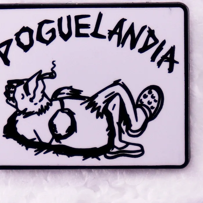 Authentic Poguelandia Flag Badge Outer Banks Enamel Pins Brooch  Jewelry Accessories