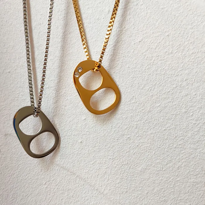 Authentic Can soda tab necklace Sarah Cameron Outer Banks jewelry necklace for women stainless steel unique unusual funny jewelry Obx fan