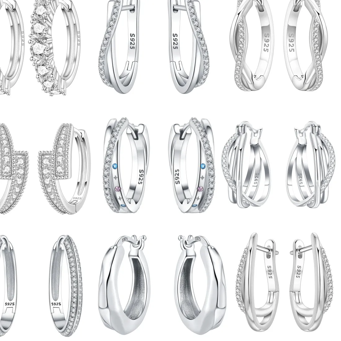 Authentic MISEFF S925 Sterling Silver Earring Classic Unique Versatile Zircon Earrings Original Fashion Jewelry For Women Birthday Gift