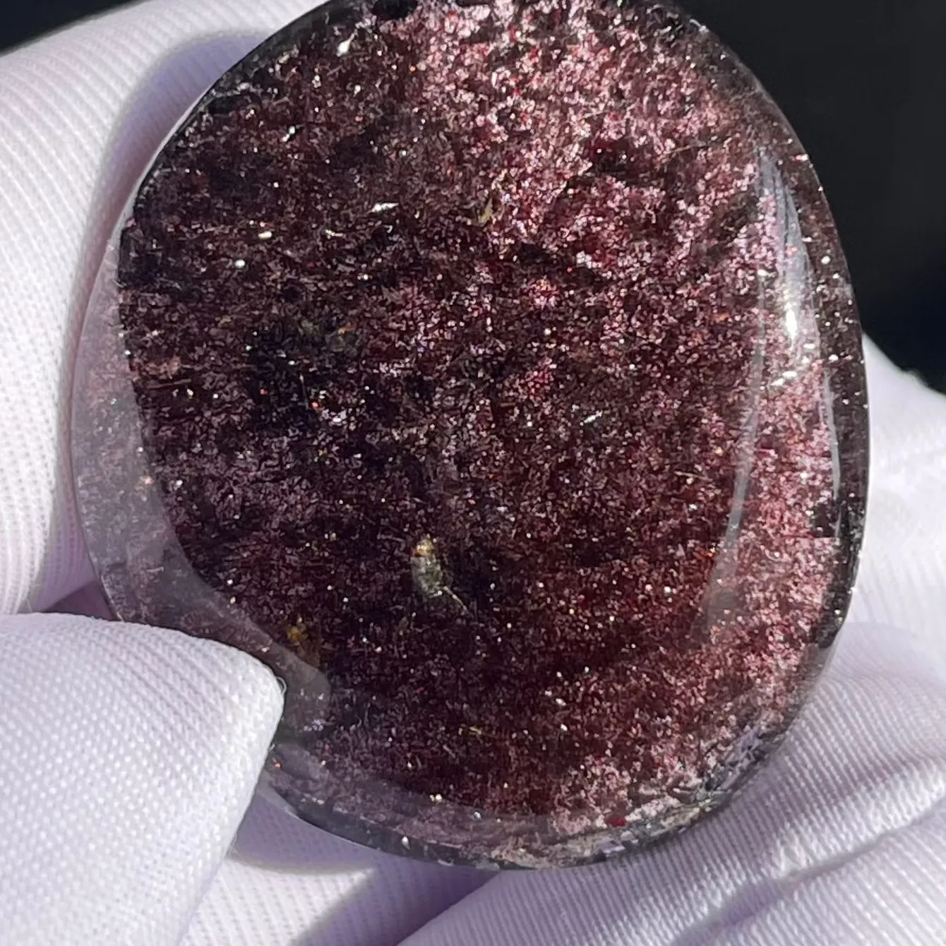 Authentic Natural Red Super Seven 7 Rutilated Quartz Pendant 28*25*7mm Necklace Crystal Genuine AAAAA