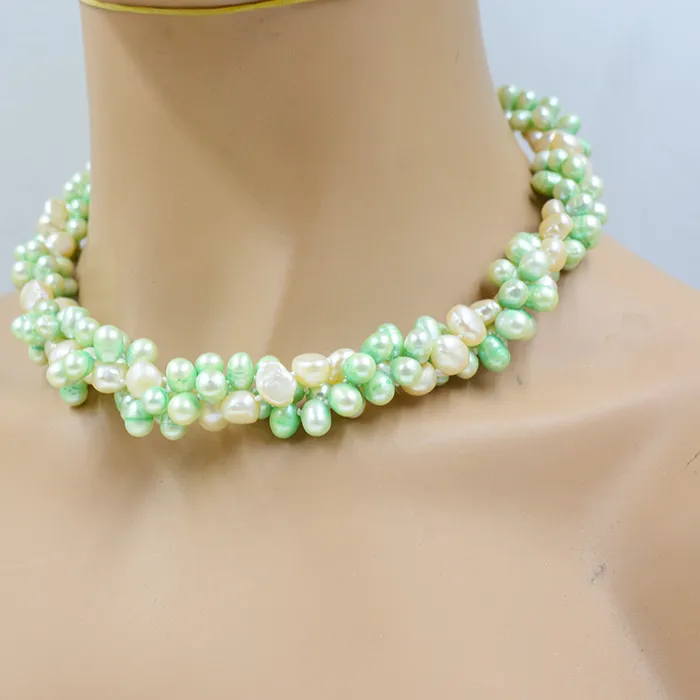 Authentic 8MM AAA natural cultured freshwater pearl necklace. Wedding party gift jewelry designed for women 46CM