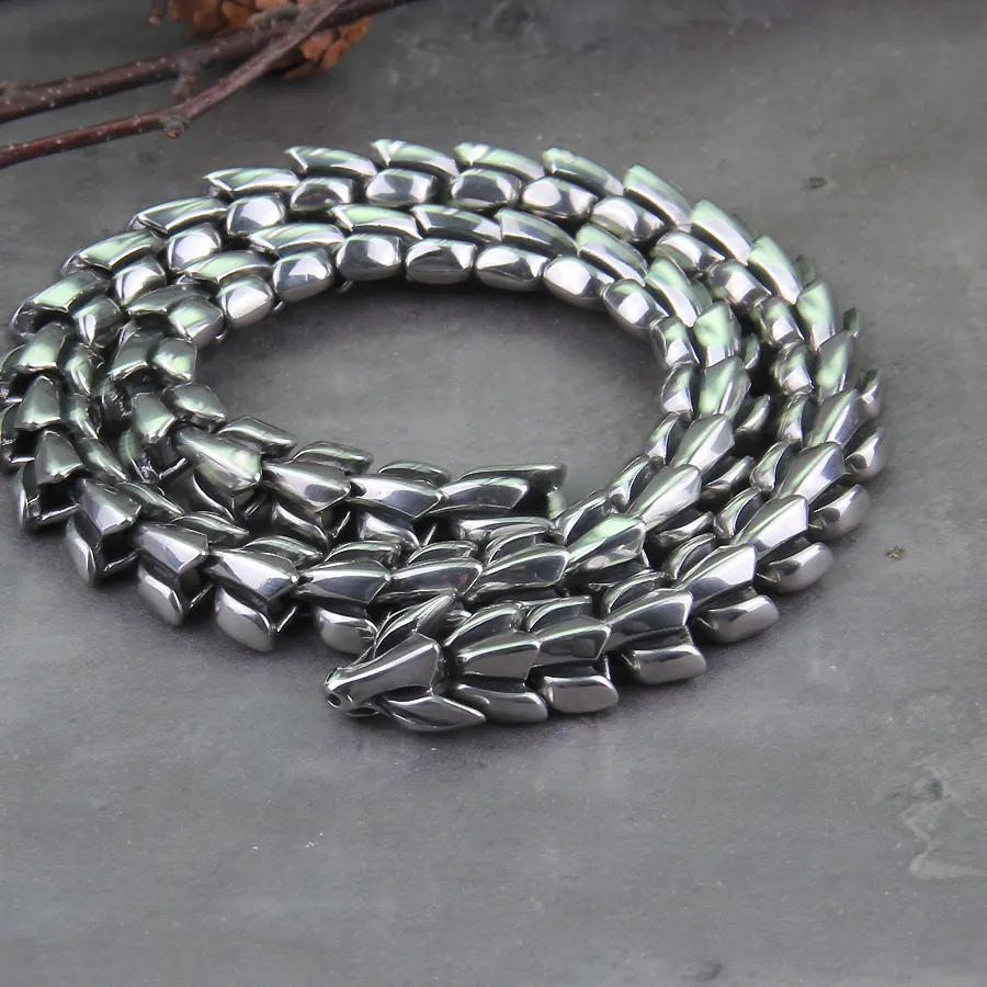 Authentic The Eternal Serpent: Viking Ouroboros Stainless Steel Talisman