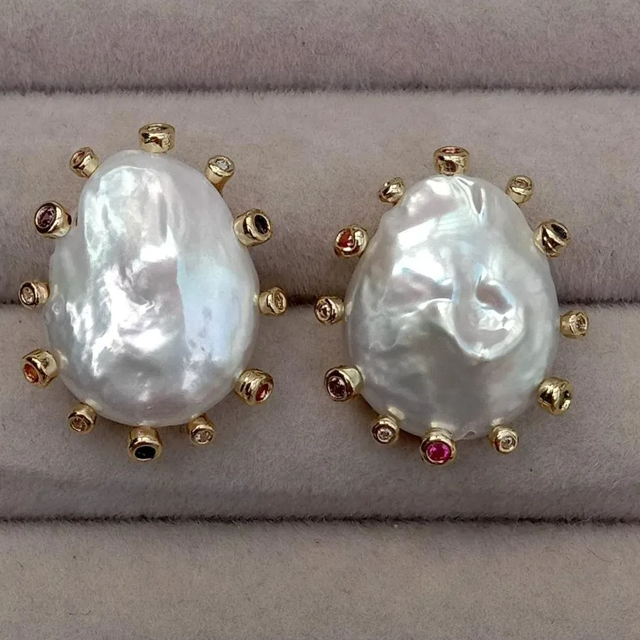 Authentic Luminous Keshi Pearl Radiance Studs