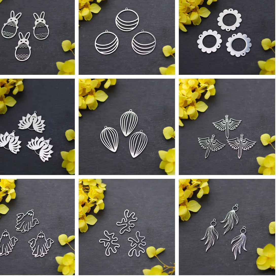 Authentic Sanctuary of Arcane Symbols: Stainless Steel Talismanic Charms Set of Three