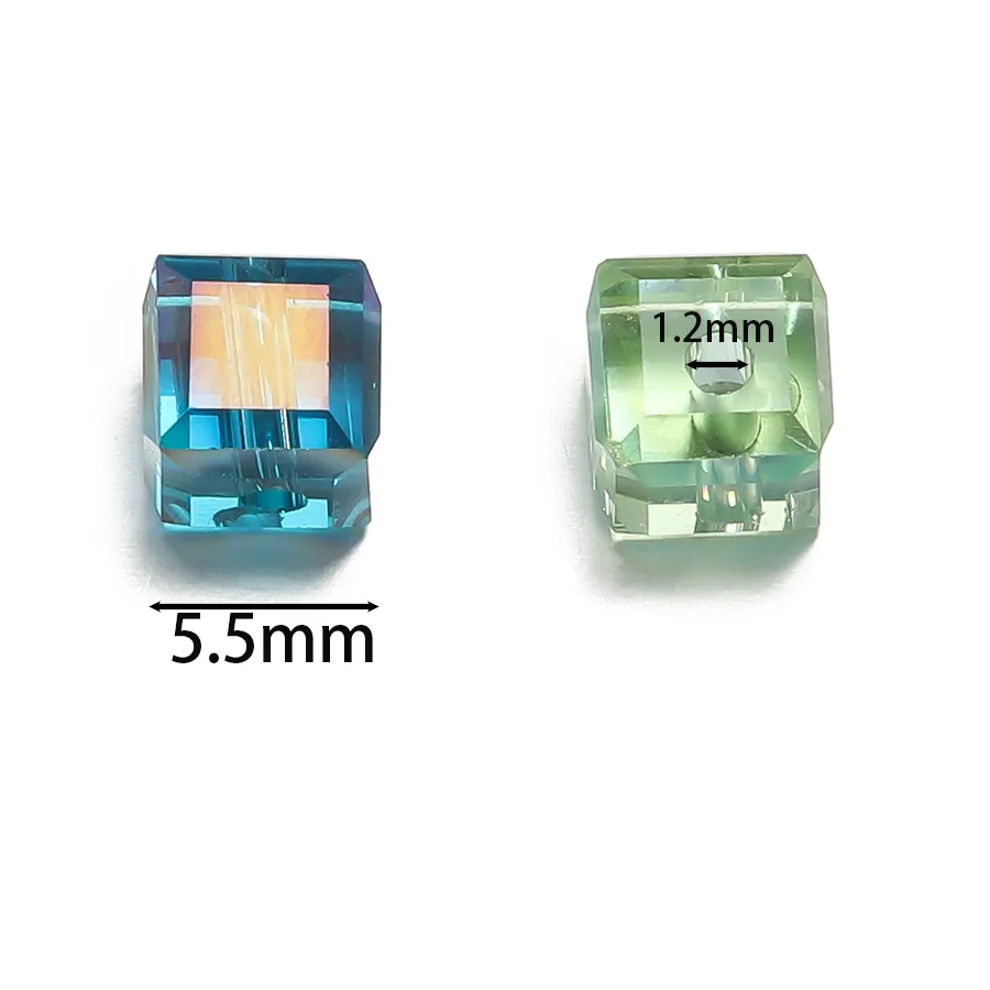 Authentic Prismatic Light Ward: 6mm Faceted Crystal Square Spacers