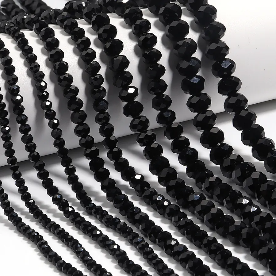 Authentic 3 4 6 8 10mm Crystal Rondelle Beads Abacus Faceted Glass Loose Spacer Beads For Jewelry Making DIY Bracelet Necklace Accessories
