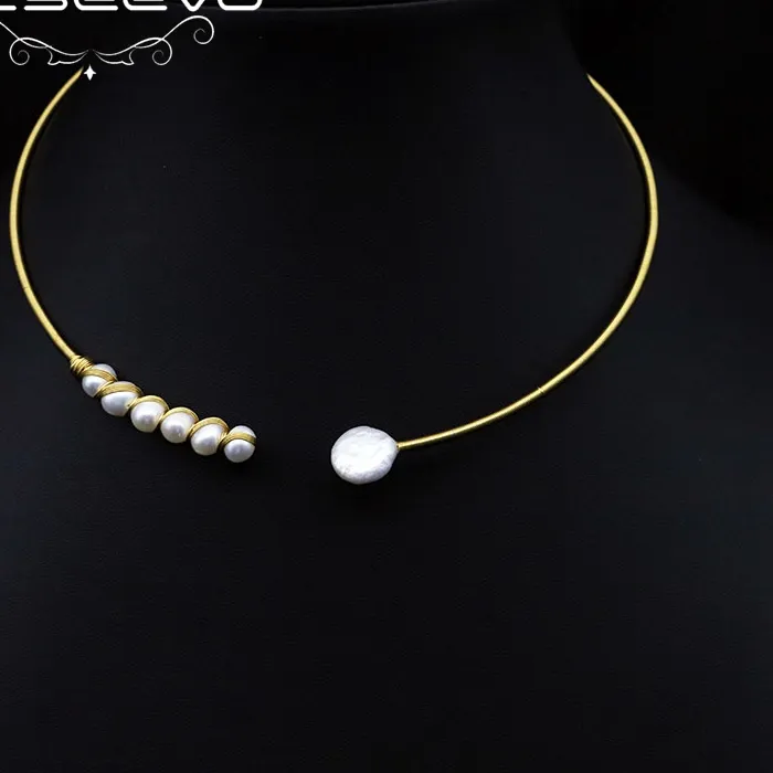 Authentic Glseevo Natural Freshwater Pearl Choker fashion  2021 new Birthday  party necklace for women Fine luxury  gift  jewelery GN0301