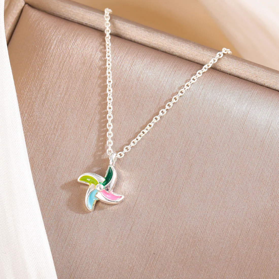 Authentic Celestial Windmill Pendant – 925 Silver Aura Necklace