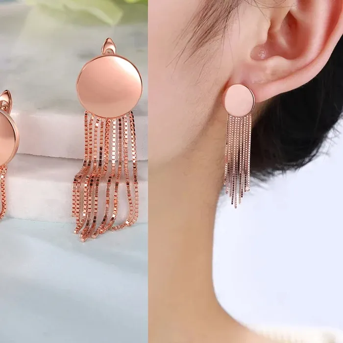 Authentic LAYA 2026 NEW 925 Sterling Silver Plain Silver Creativity Tassel Bohemian Style Earrings For Women Original Fine Jewelry