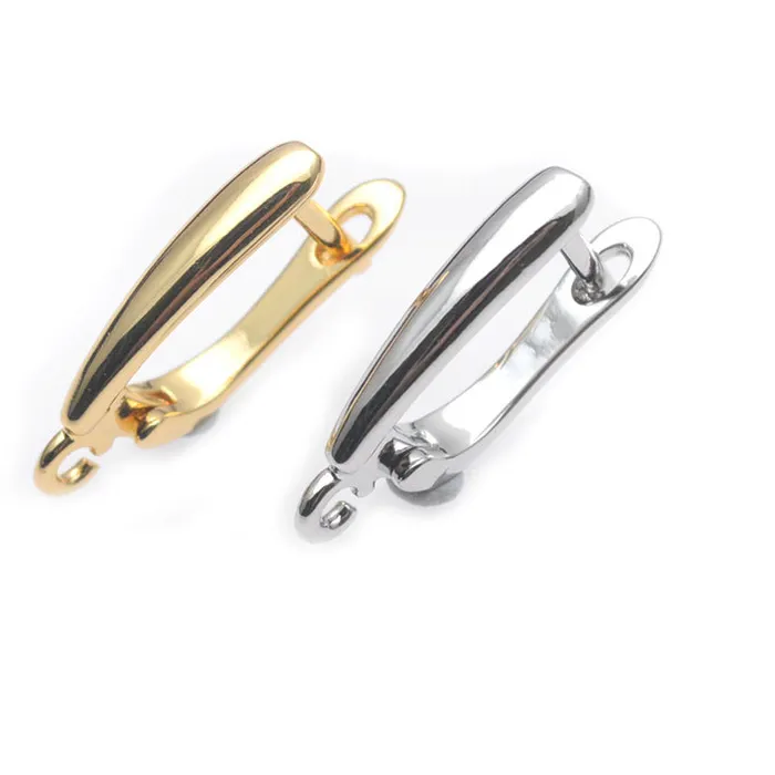 Authentic High Quality Nickel Free Smooth Plain Earring Hooks Handmade DIY Jewelry Making Findings Accessories 30pcs Per Lot