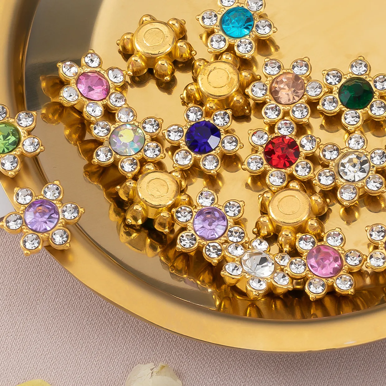 Authentic Radiant Solar Blossom Cabochons