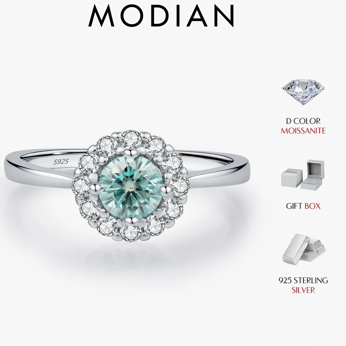 Authentic Celestial Verdant Star Moissanite Halo Talisman - Abundance and Clarity Attractor