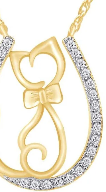 Authentic Feline Fortune's Blessing: Lucky Cat Horseshoe Pendant