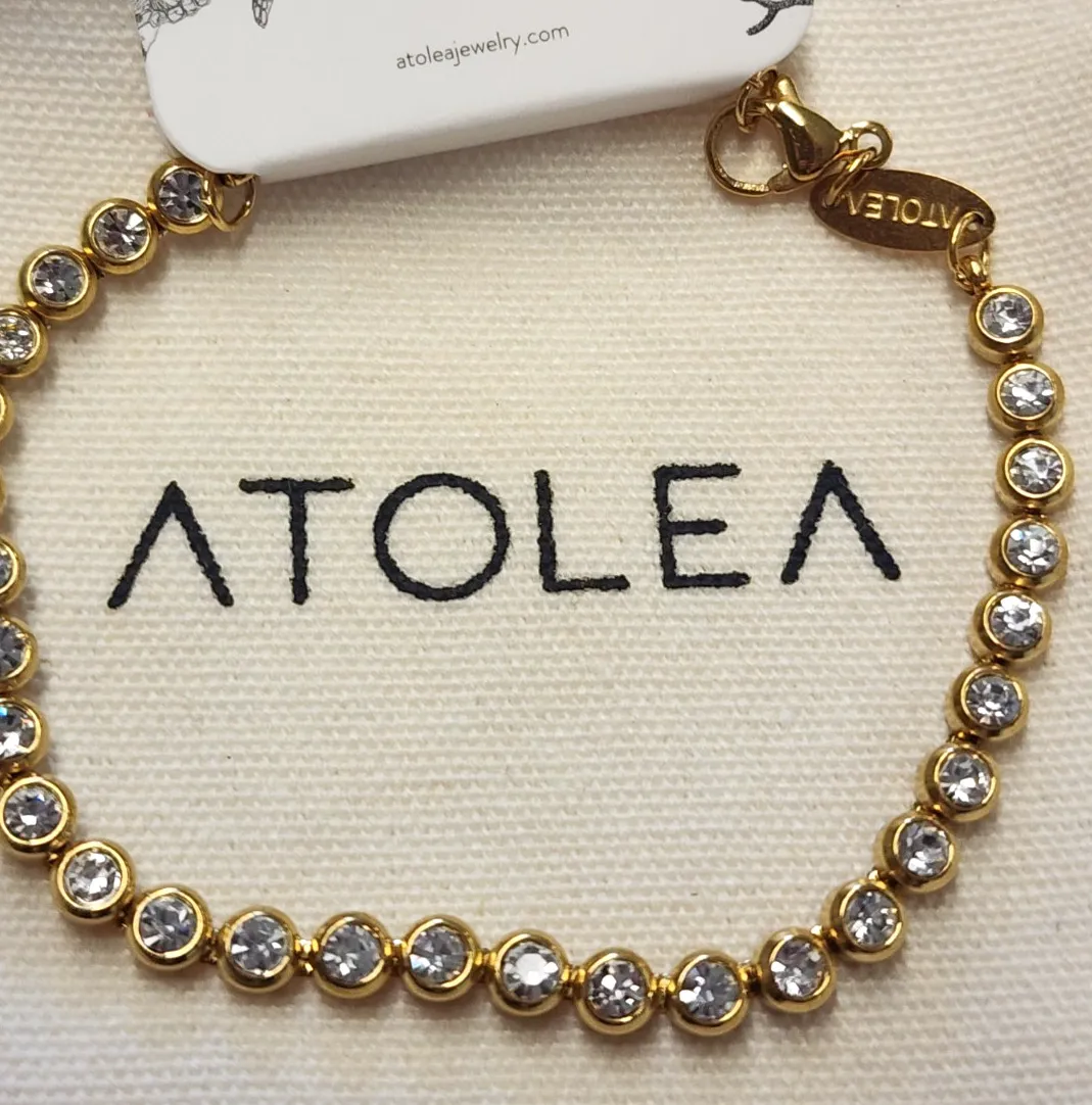 Authentic The Celestial Orbit Tennis Bracelet: A Radiant Conduit of Golden Light