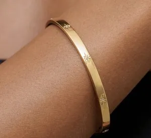 Authentic ATOLEA 18K Gold Plated Starlight Cuff Bracelet