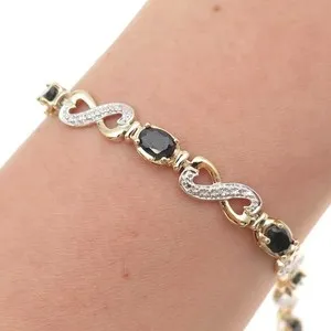 Authentic The Infinite Radiance Sapphire and Gold Infinity Bracelet