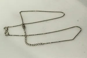 Authentic 925 Sterling Silver 18" Gold Plated Infinity Necklace 1.9 Grams (NEC4974)