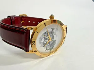 Authentic Logo Timepieces by Infinity Monaco Springs 18K Gold plated Vineyard Dial Watch