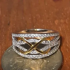 Authentic The Infinite Weave: Sterling Silver and Gold-Plated Harmony Ring
