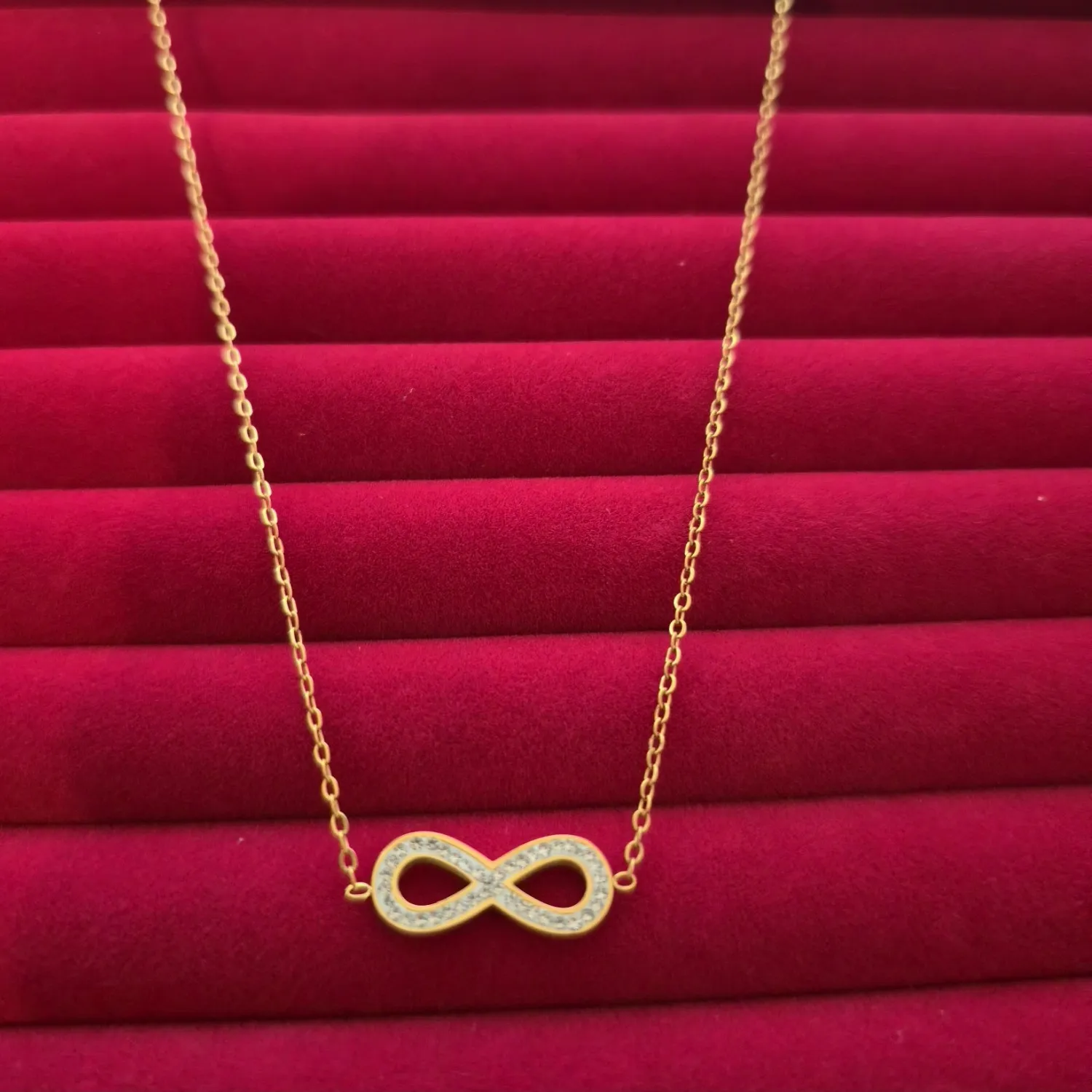 Authentic Eternal Gold‑Plated Infinity Necklace – A Sacred Circle of Boundless Love