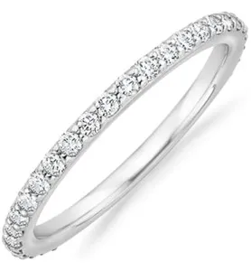 Authentic The Infinite Loop of Devotion 18K Gold-Plated CZ Eternity Ring