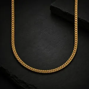Authentic Elevated Pieces Men's 5mm Miami Cuban Chain 18K Gold Plated 16-20in