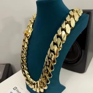 Authentic Miami Cuban Link Gold Plated Chain 20mm - 24inch